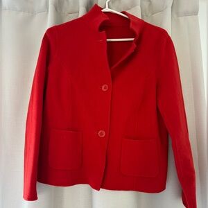 Vintage Red Wool Crop Jacket